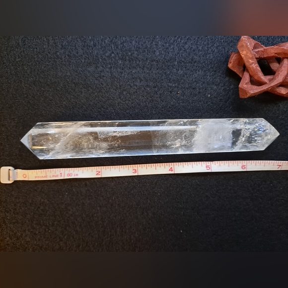 Double-terminated Clear Quartz Crystal Wand - Picture 5 of 5